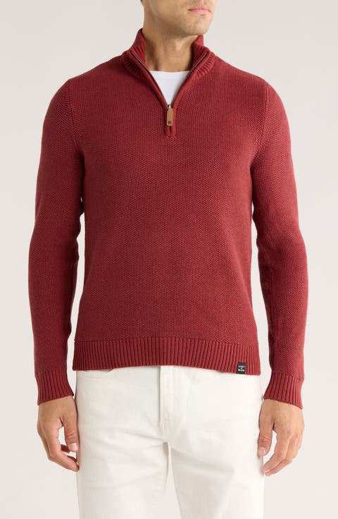 Cotton Quarter Zip Sweater