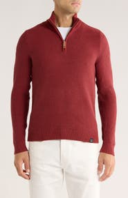 Lucky Brand Cotton Quarter Zip Sweater