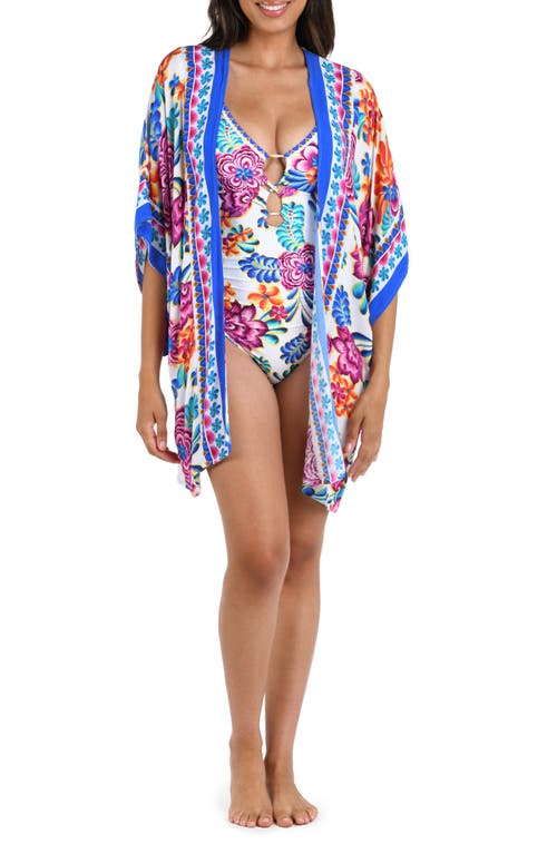 La Blanca Paradiso Open Front Cover-up Tunic In White