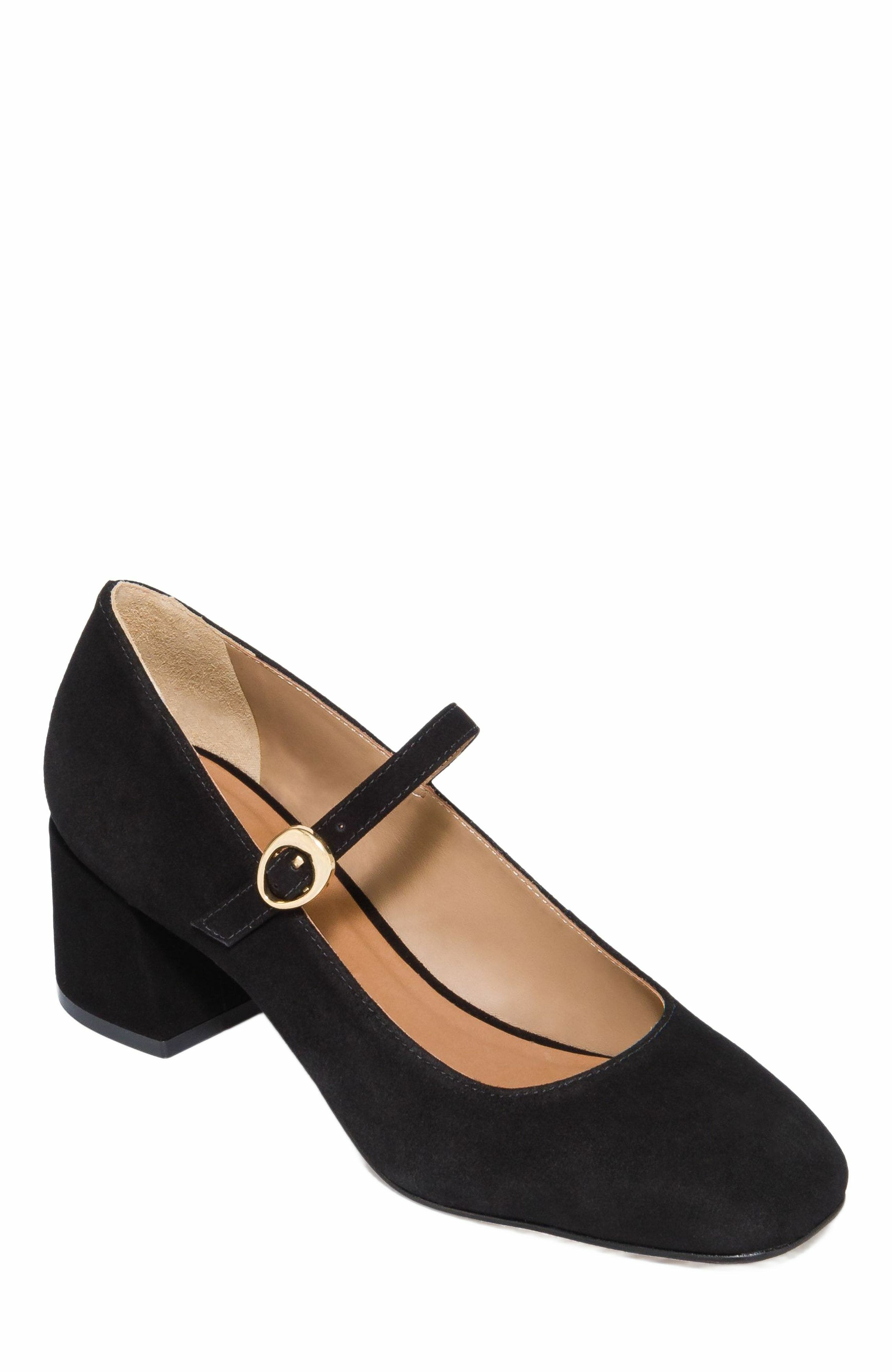 Bernardo Footwear Ancona Block Heel Mary Jane, Alternate, color, Black