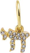 BY ADINA EDEN Mini Pave Chai Necklace Charm