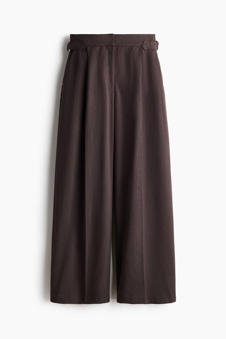 Wide-Leg Dress Pants, Alternate, color, Dark brown