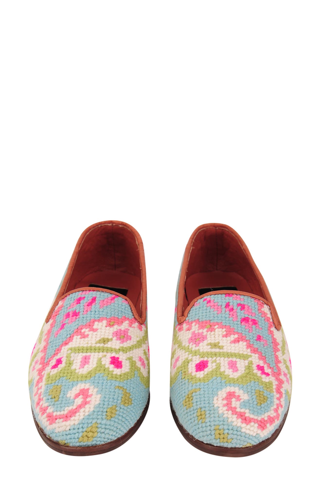 ByPaige BY PAIGE Needlepoint Paisley Flat, Alternate, color, Preppy Paisley