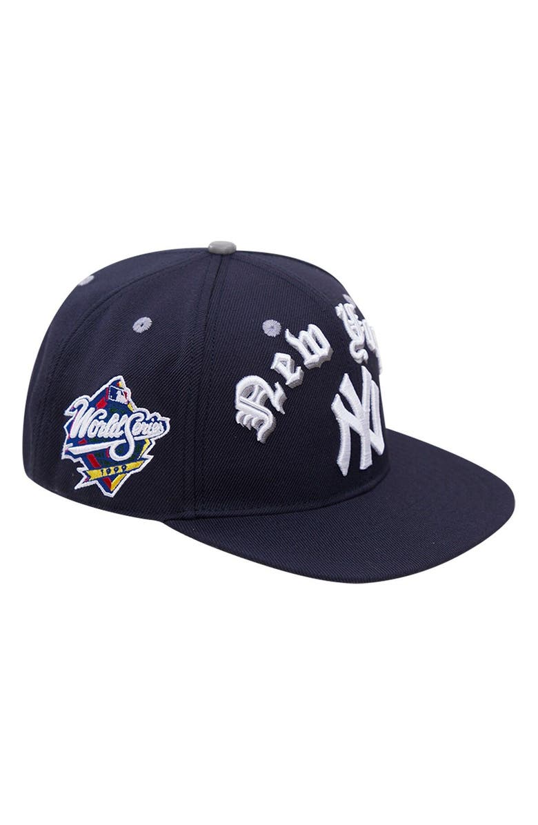 PRO STANDARD Men's Pro Standard Navy New York Yankees 1999 World Series Old English Snapback Hat, Alternate, color,