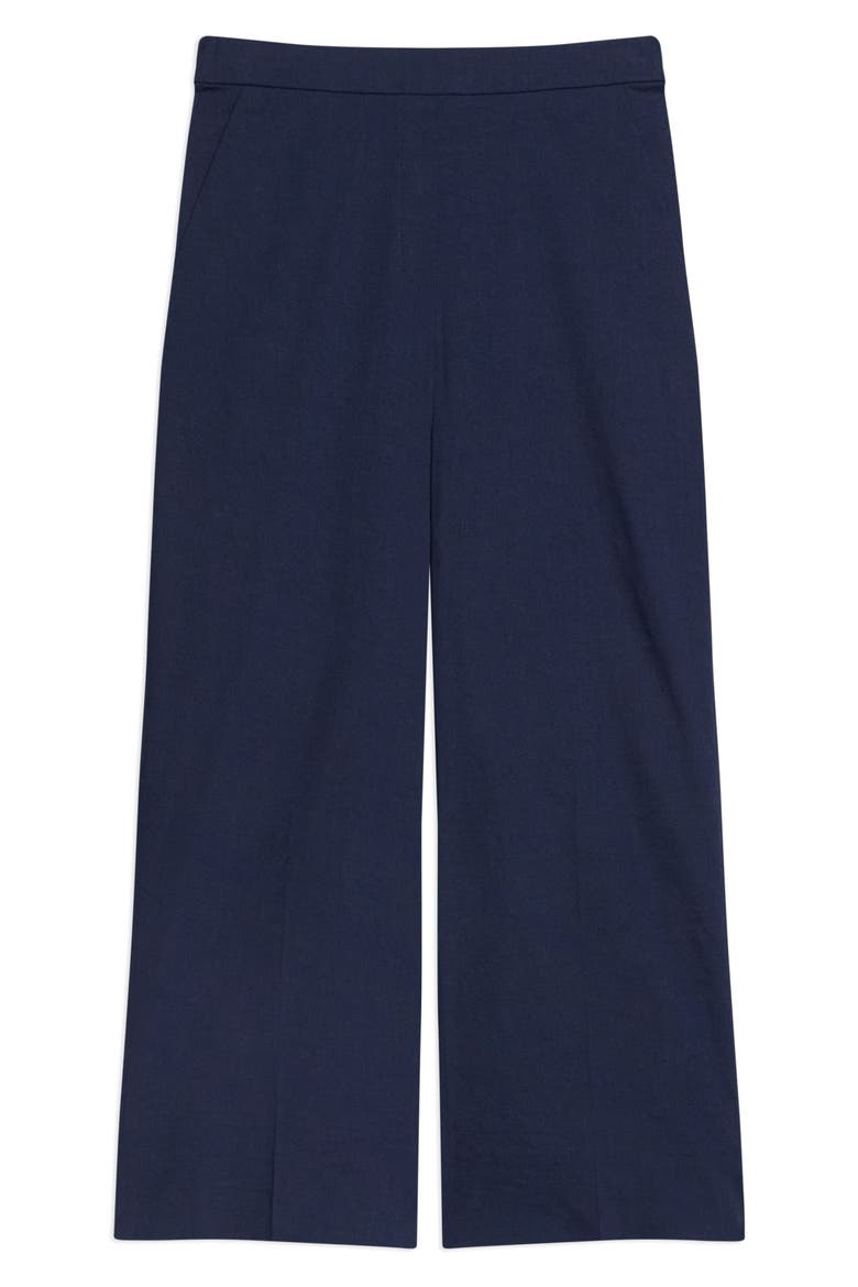 Classic Straight Leg Linen Blend Pants, Alternate, color, MIDNIGHT NAVY