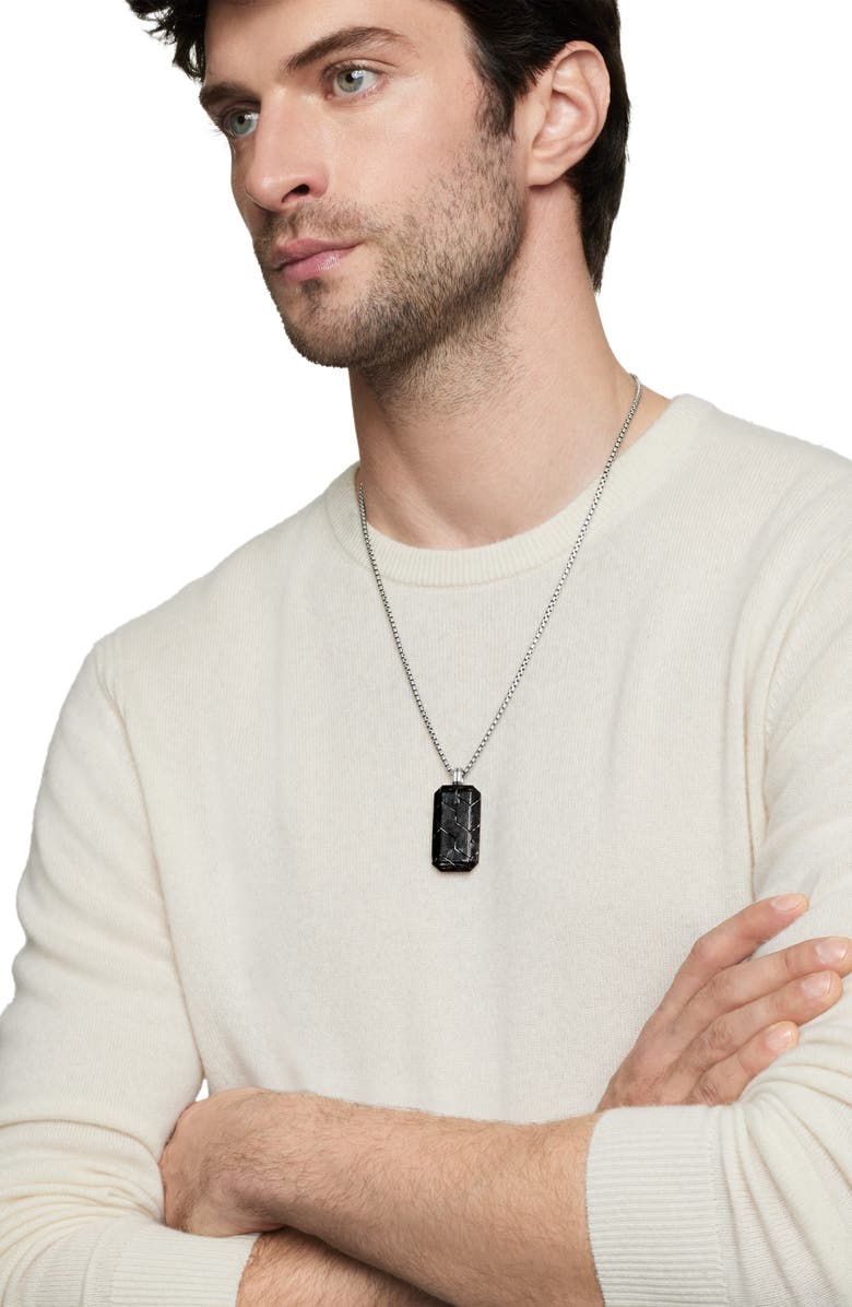 David Yurman Forged Carbon Tag, Alternate, color,