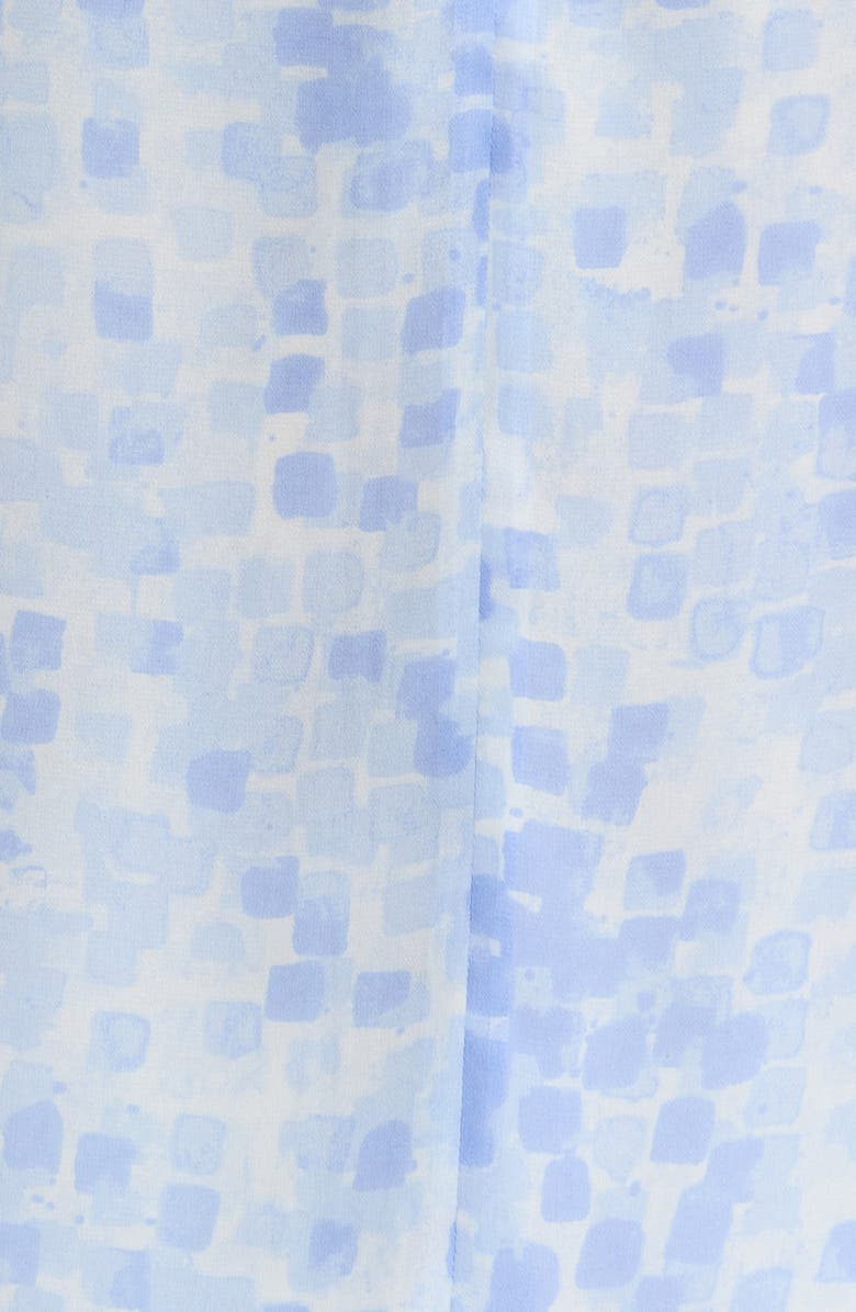 KASPER Ruffle Sleeve Top, Alternate, color, Paris Bleu Multi