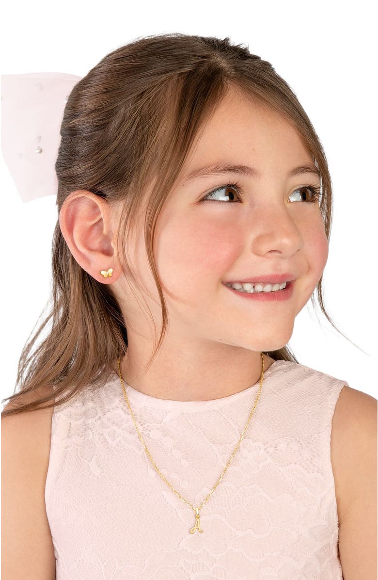 Tiny Blessings 14K Gold Diamond Initial 12-14" Necklace, Alternate, color, 14K Gold - A