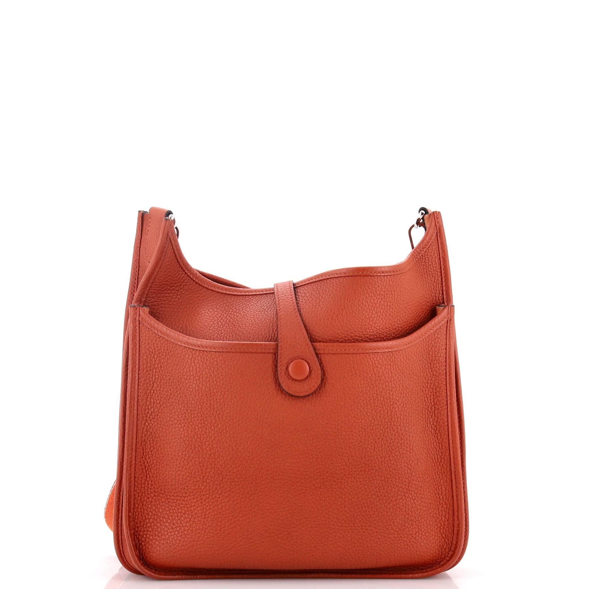 Pre-Owned Hermes Evelyne Bag Gen III Clemence PM, Alternate, color, Brique