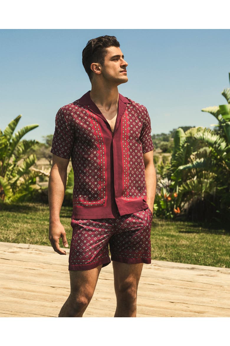 Maitan Relaxed-Fit Shirt, Alternate, color, Damson
