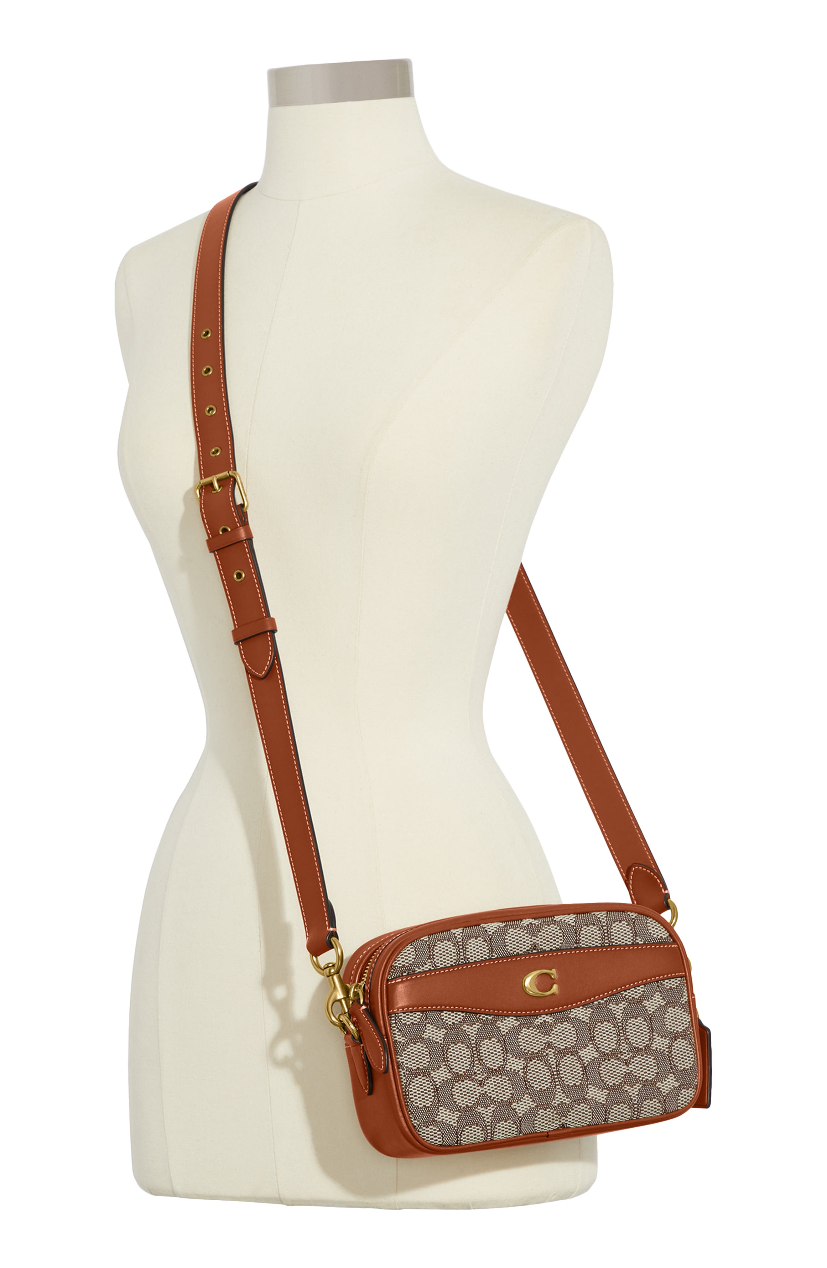 COACH Signature Jacquard Camera Bag, Alternate, color, 