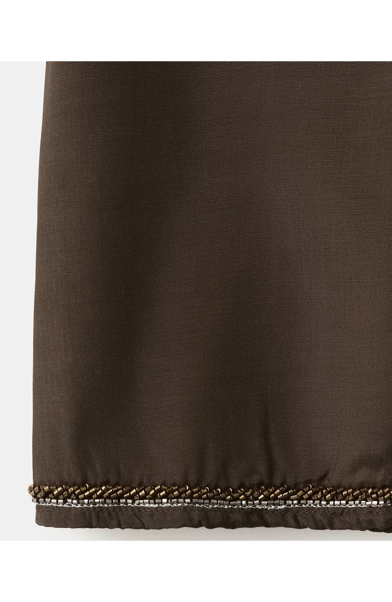MANGO TEEN Bead Detail Open Front Jacket, Alternate, color, Brown