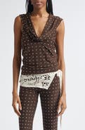 Siedrés Hunni Studded Jersey Top with Hood