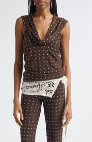 Siedrés Hunni Studded Jersey Top with Hood