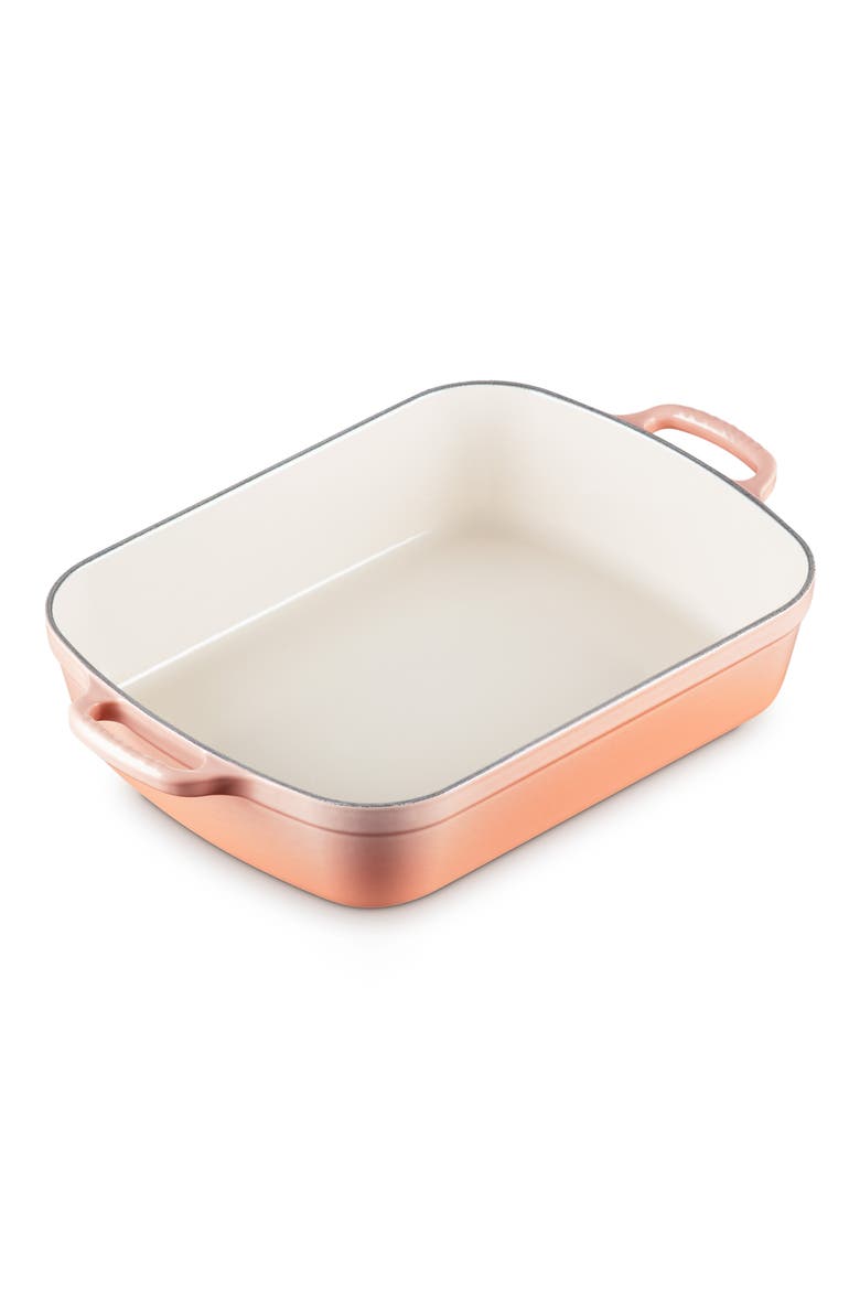Signature 3 Quart Enameled Cast Iron Roaster, Alternate, color, PECHE