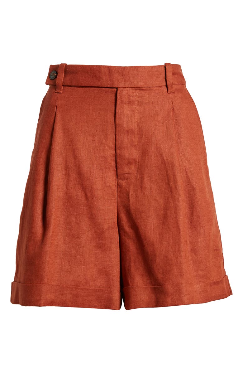 Madewell Harlow Linen Shorts, Alternate, color, 