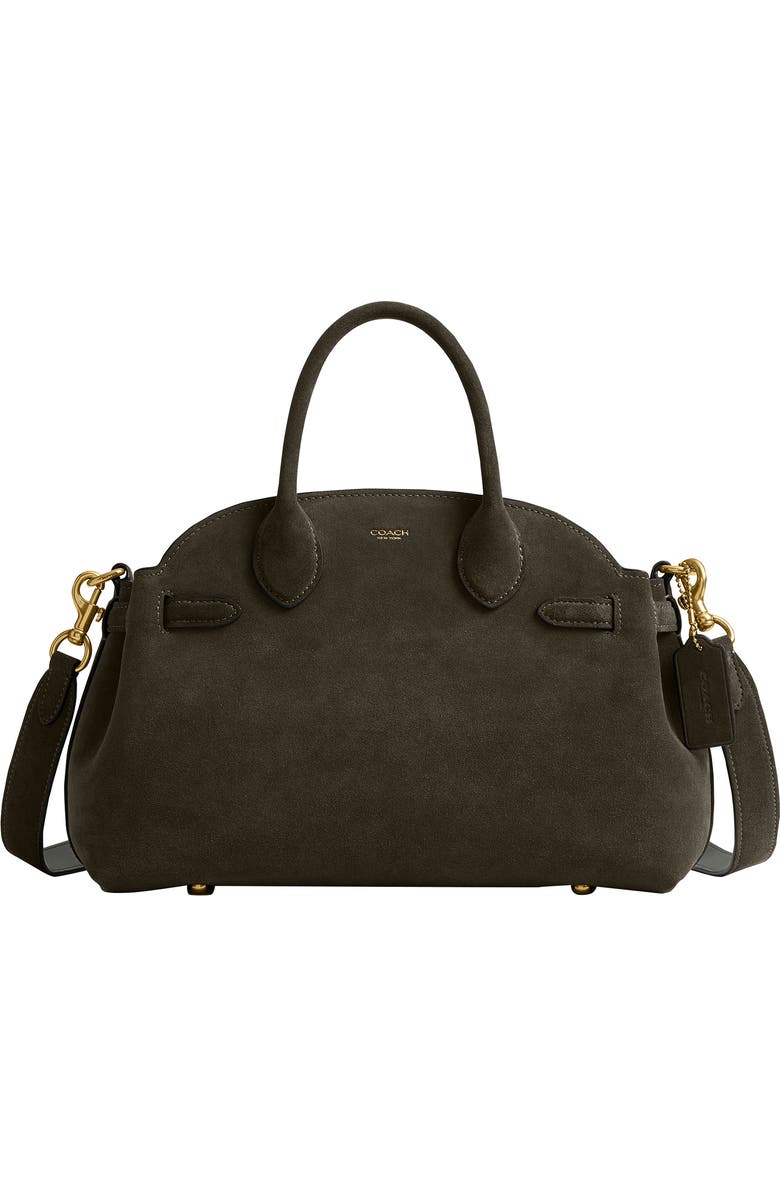 COACH Empire 28 Suede Carryall Bag, Main, color, Olive
