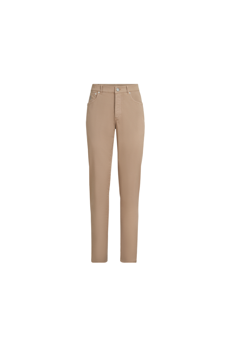 Comfort gabardine trousers, Alternate, color, Biscuit