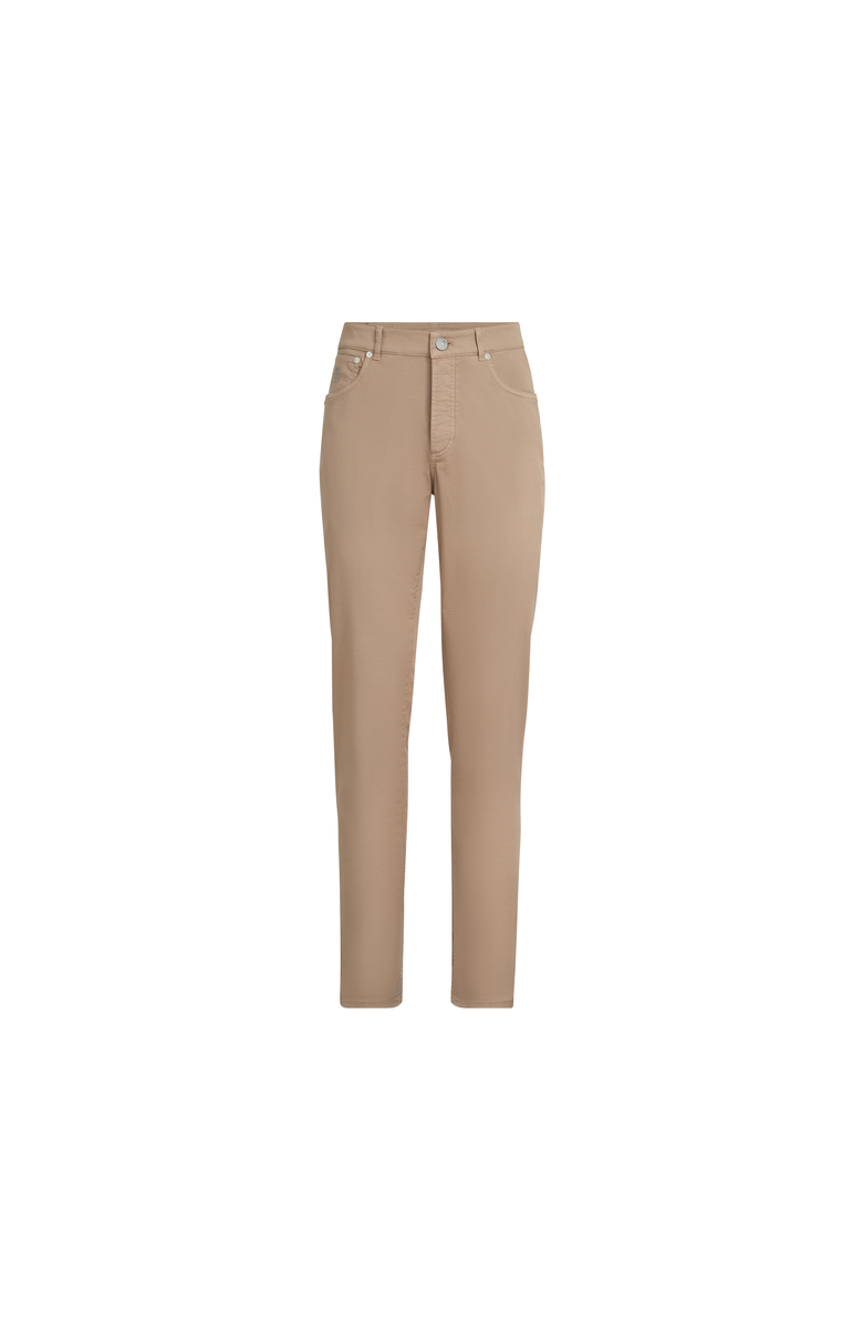 Brunello Cucinelli Comfort gabardine trousers, Main, color, Biscuit