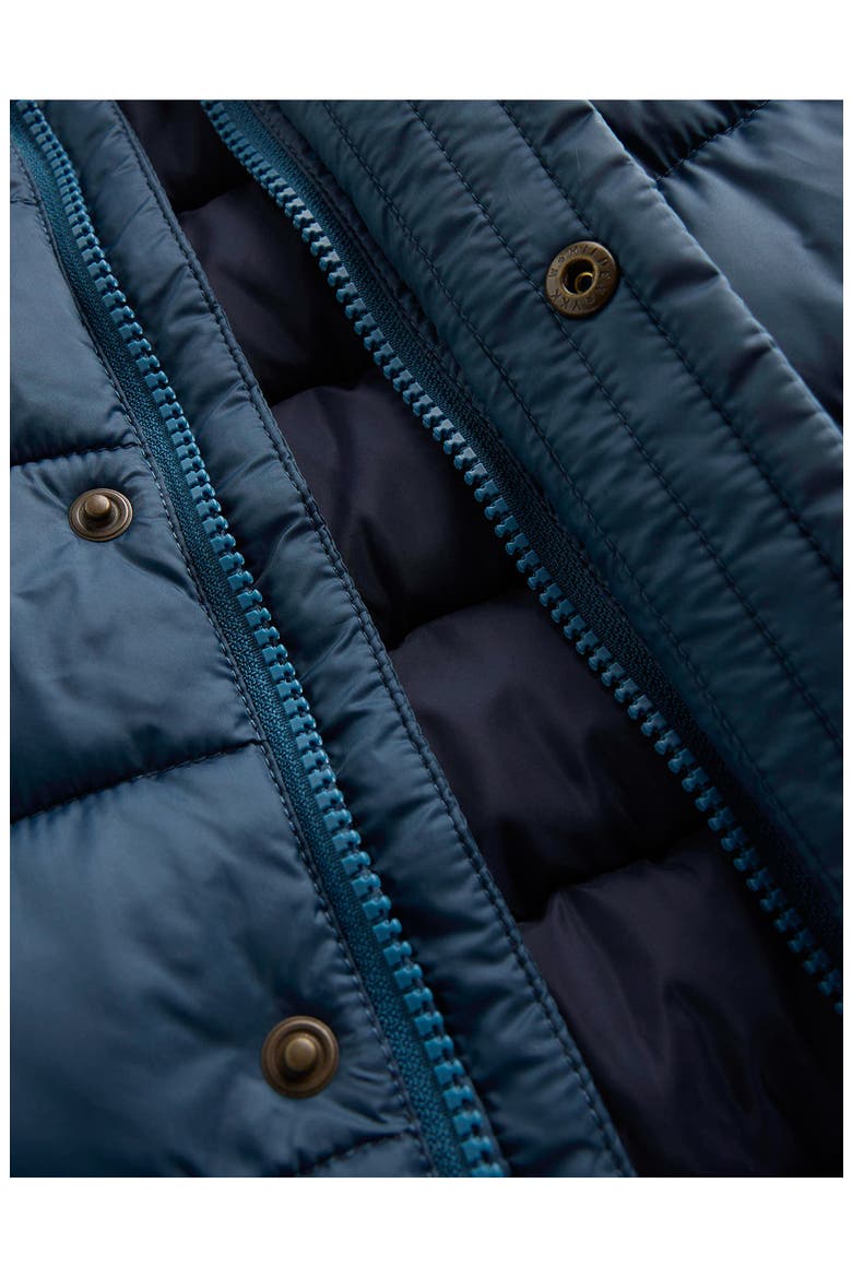 Kids' Quilted Jacket with Corduroy Collar, Alternate, color, BLUE