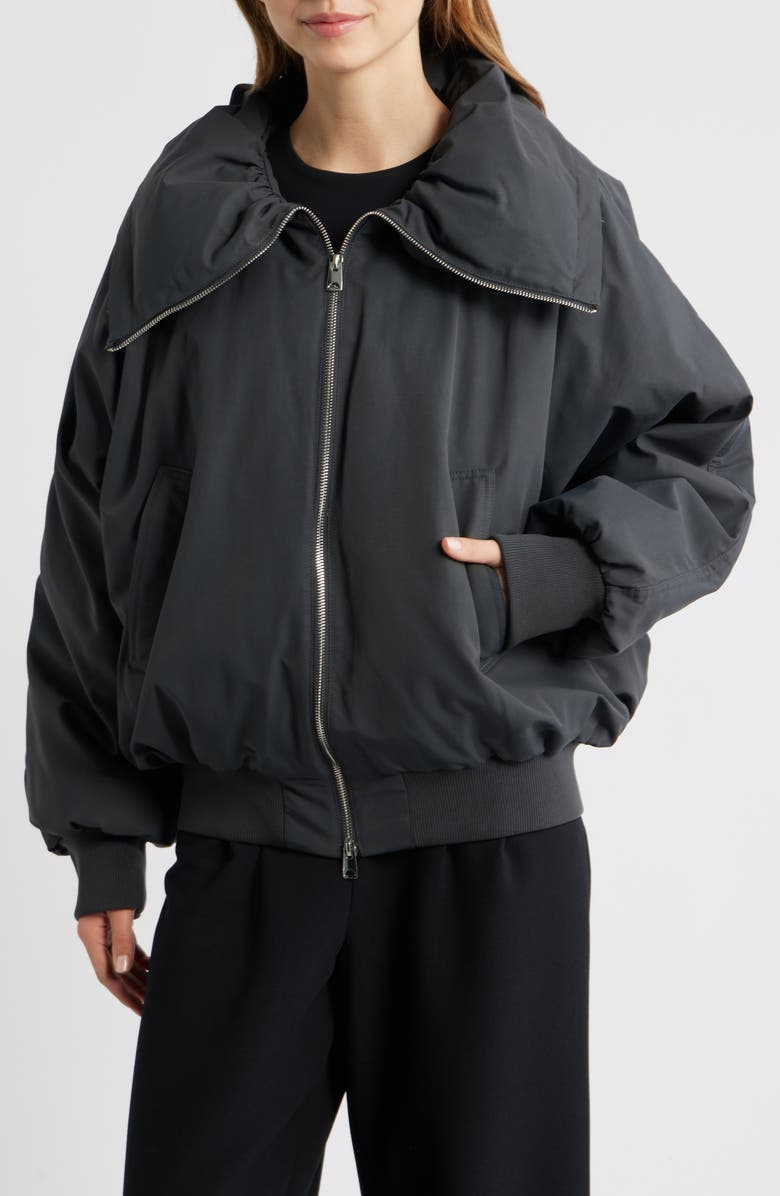 MANGO Alina Bomber Jacket, Alternate, color, Grey