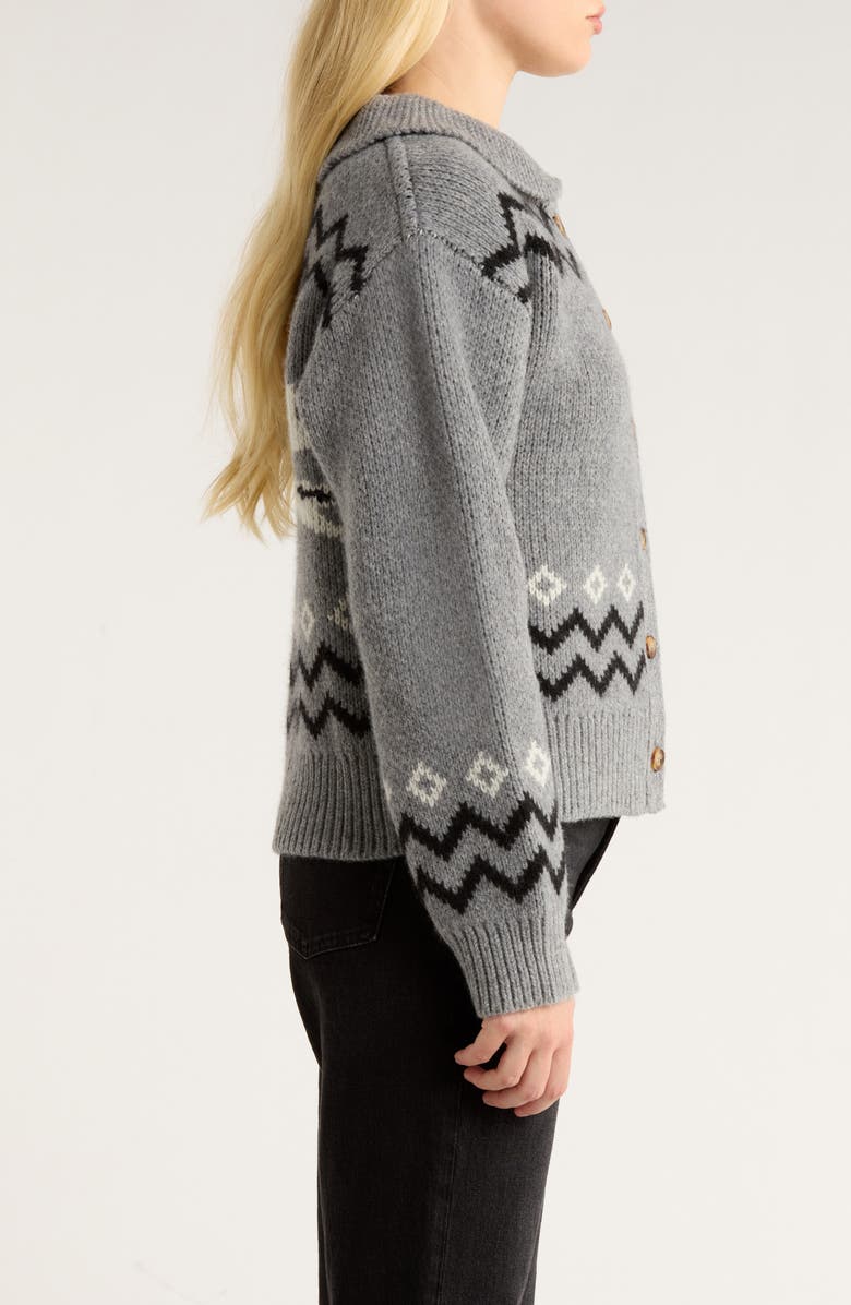 Damson Madder Cecily Wool Cardigan, Alternate, color, Grey
