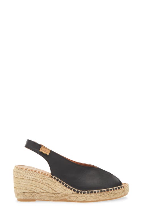 Toni Pons Laila Slingback Peep Toe Platform Wedge Sandal In Black