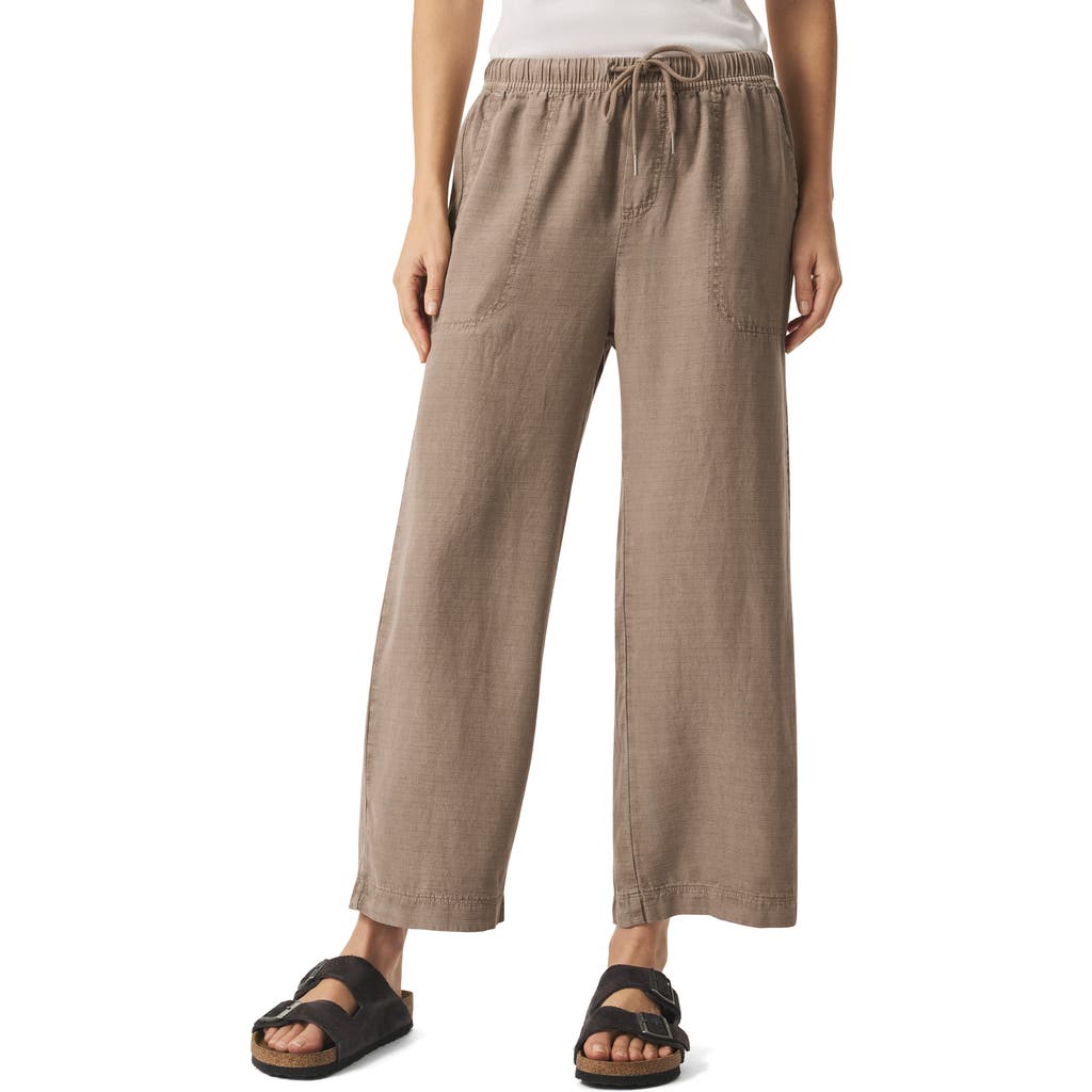 Splendid Angie Cropped Wide Leg Pants In Brown Sugar