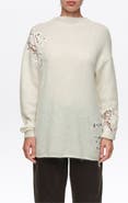 BIMBA Y LOLA Alpaca High Neck Sweater with Lace