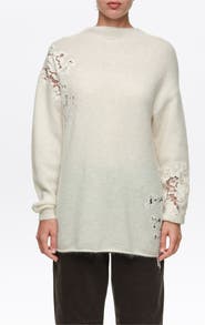 BIMBA Y LOLA Alpaca High Neck Sweater with Lace