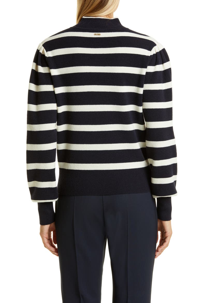 Fusila Stripe Mock Neck Wool Sweater, Alternate, color, OPEN MISC