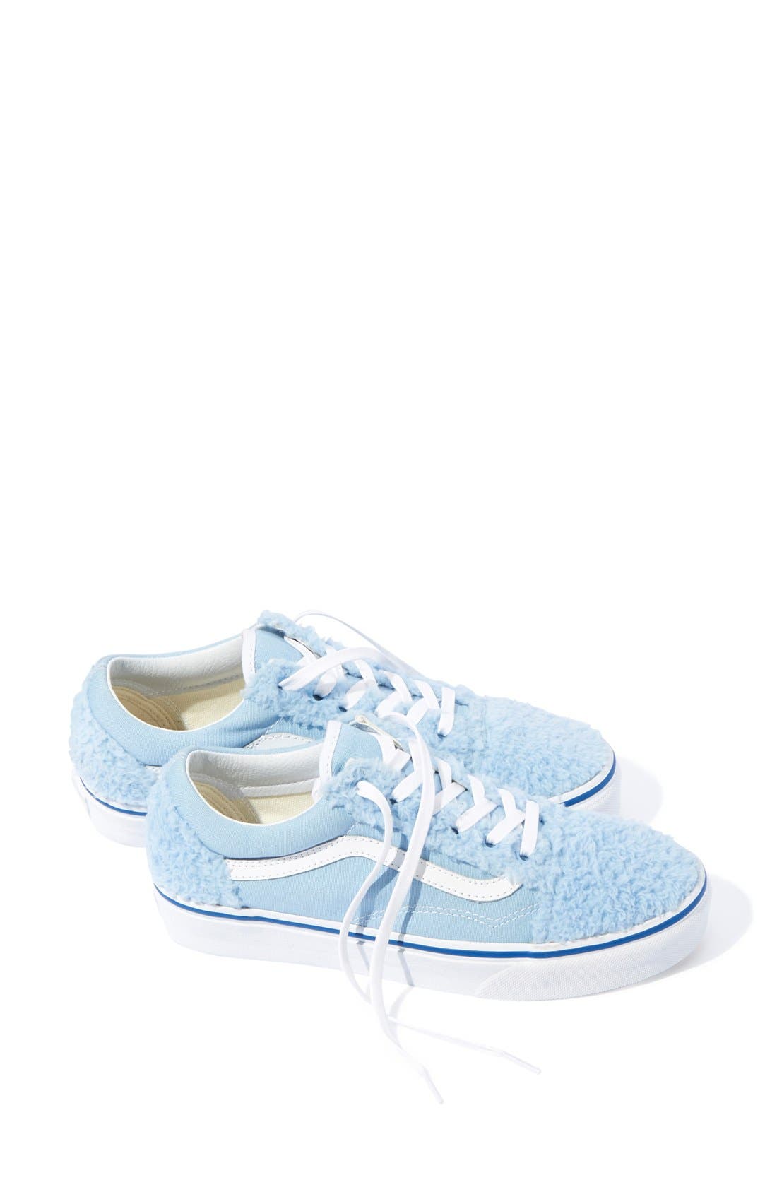 Vans 'Old Skool' Faux Shearling & Canvas Sneaker, Alternate, color, 