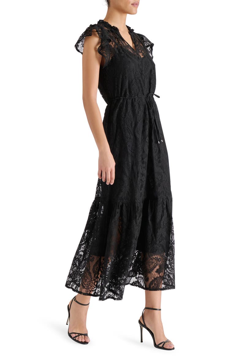 Osiris Lace Maxi Dress, Alternate, color, BLACK