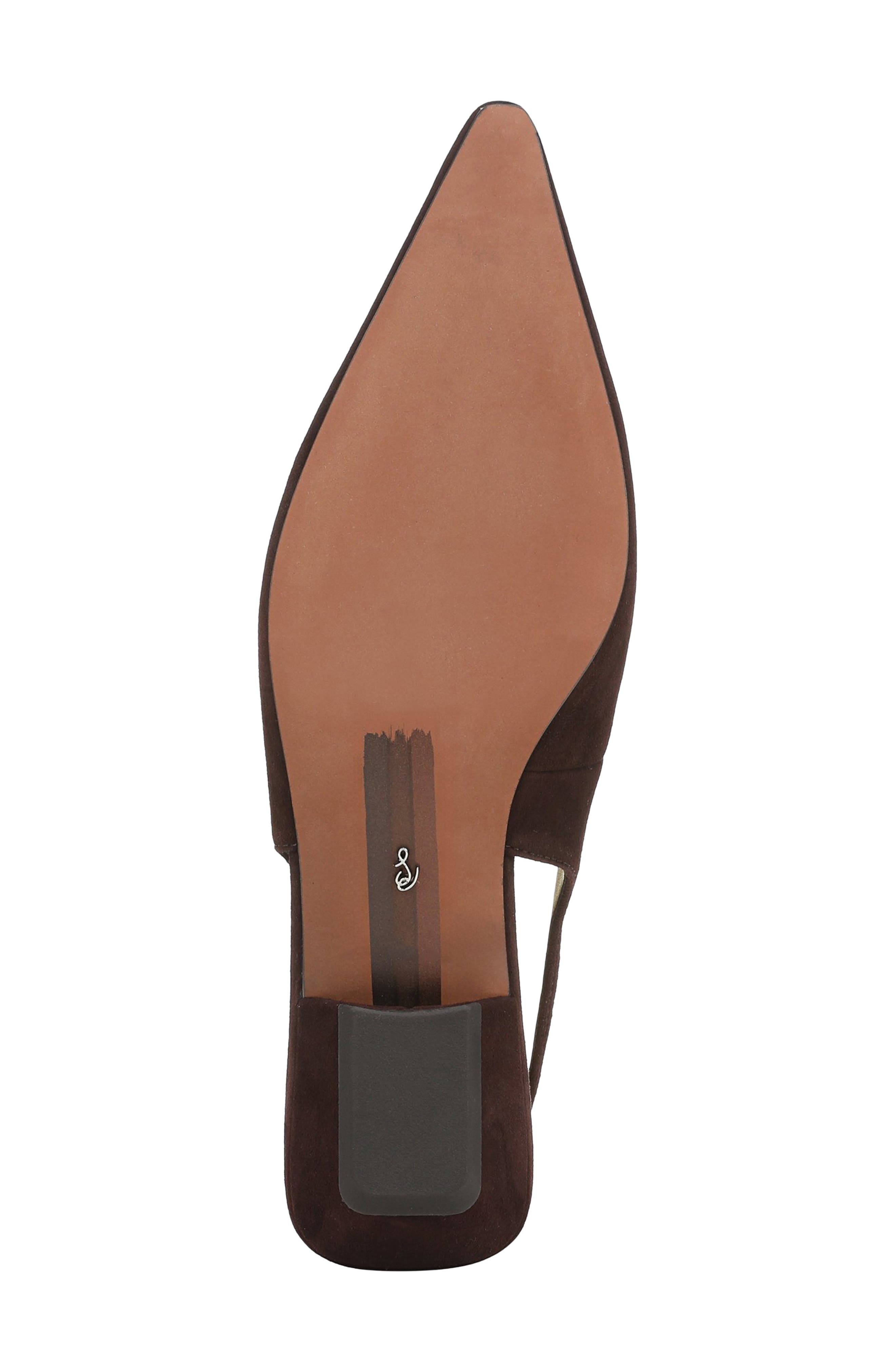 Netty Slingback Pointed Toe Flat, Alternate, color, CAFE NOIR