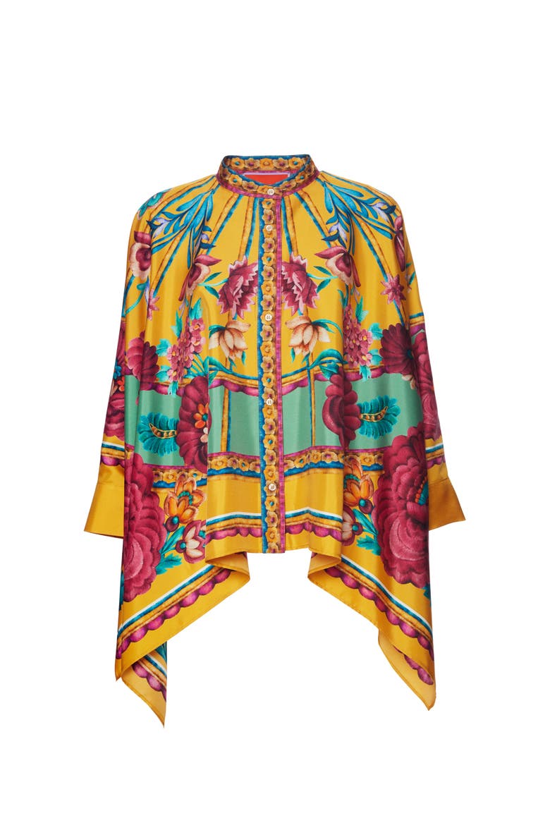 Foulard Shirt Zodiac Placée Marigold, Alternate, color, Zodiac Placée Marigold