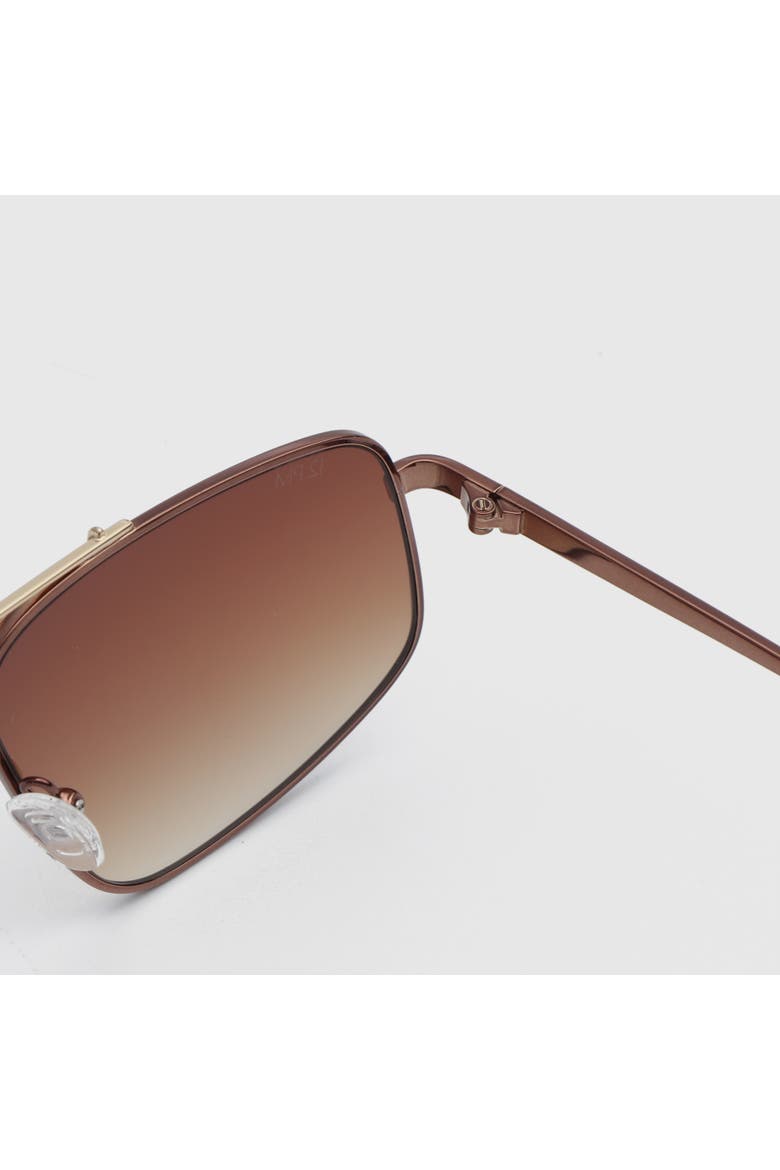 Havana Metal Sunglasses, Alternate, color, GOLD/BROWN