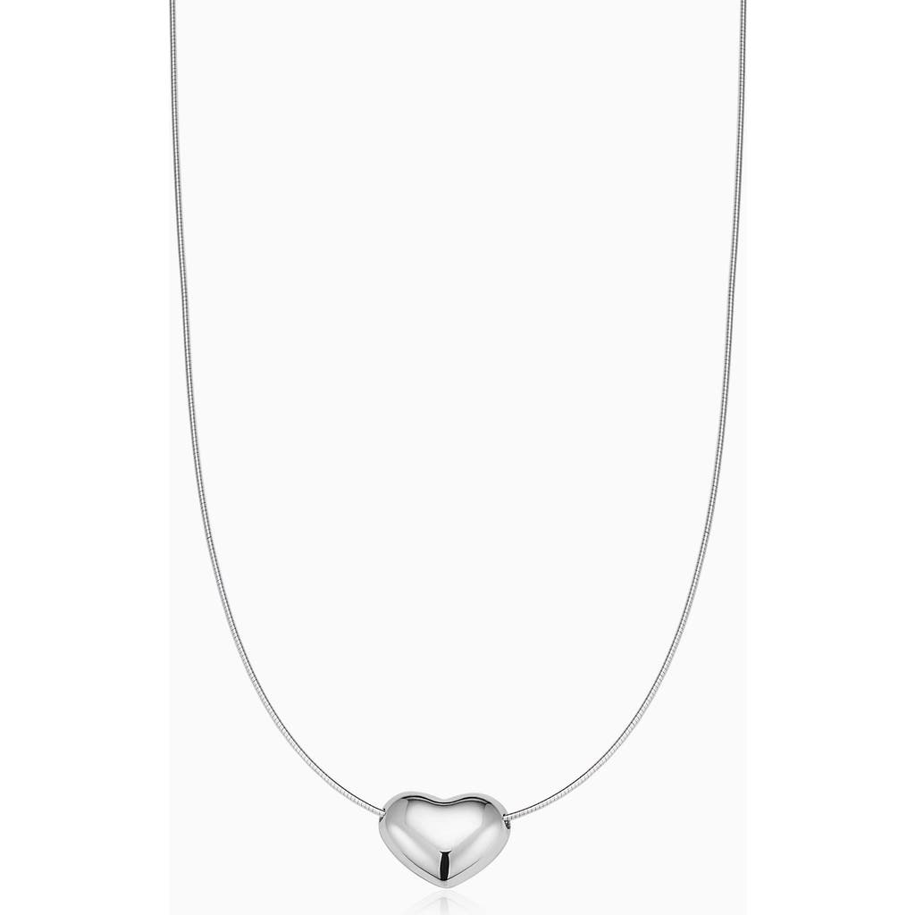 Oradina Sterling Silver Lover Pendant Necklace In Silver