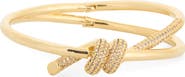 EYE CANDY LOS ANGELES Zoe Pavé Cubic Zirconia Knot Hinged Bracelet