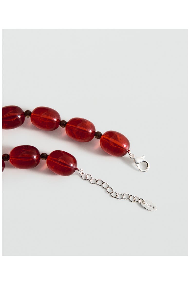 Stone Beaded Collar Necklace, Alternate, color, RUSSET