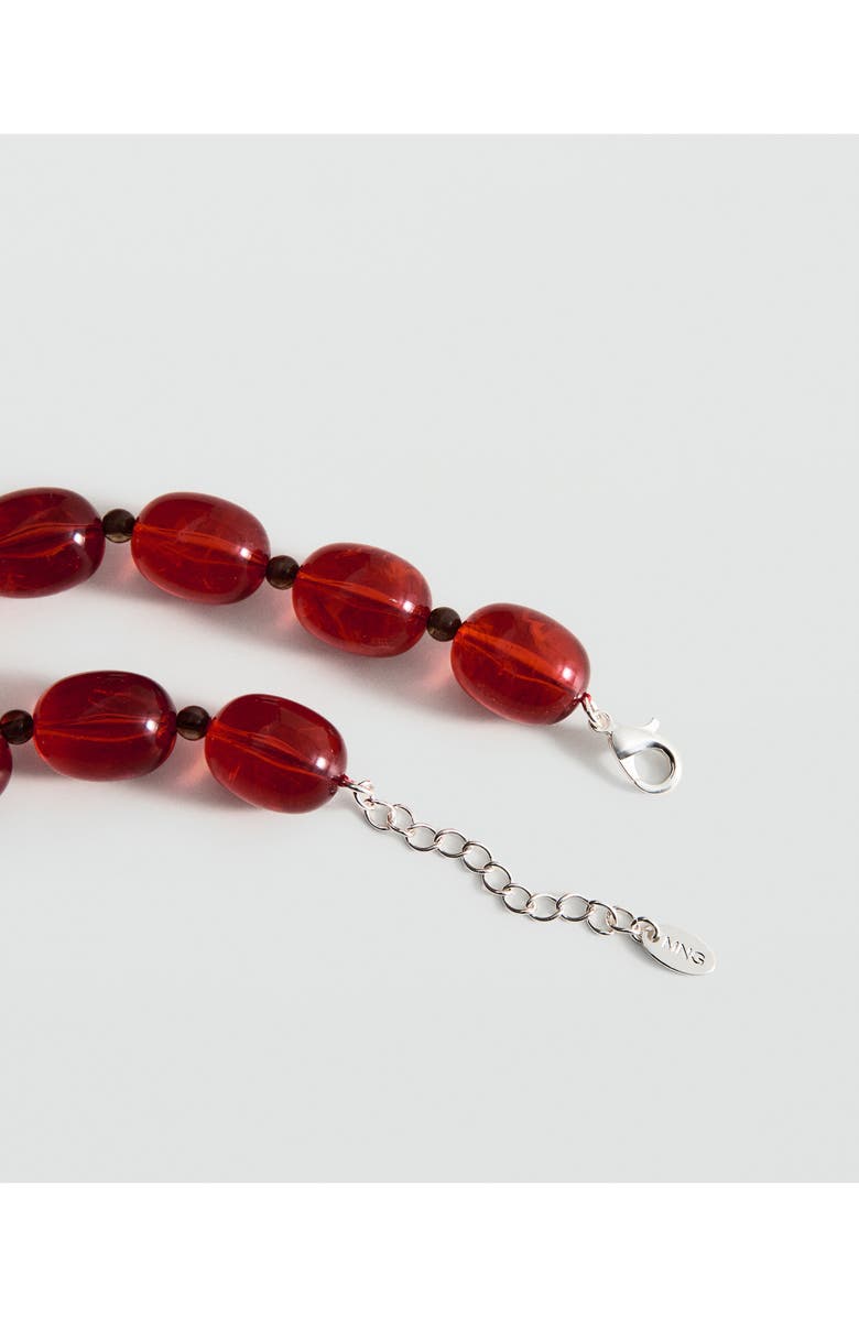 MANGO Stone Beaded Collar Necklace, Alternate, color, Russet