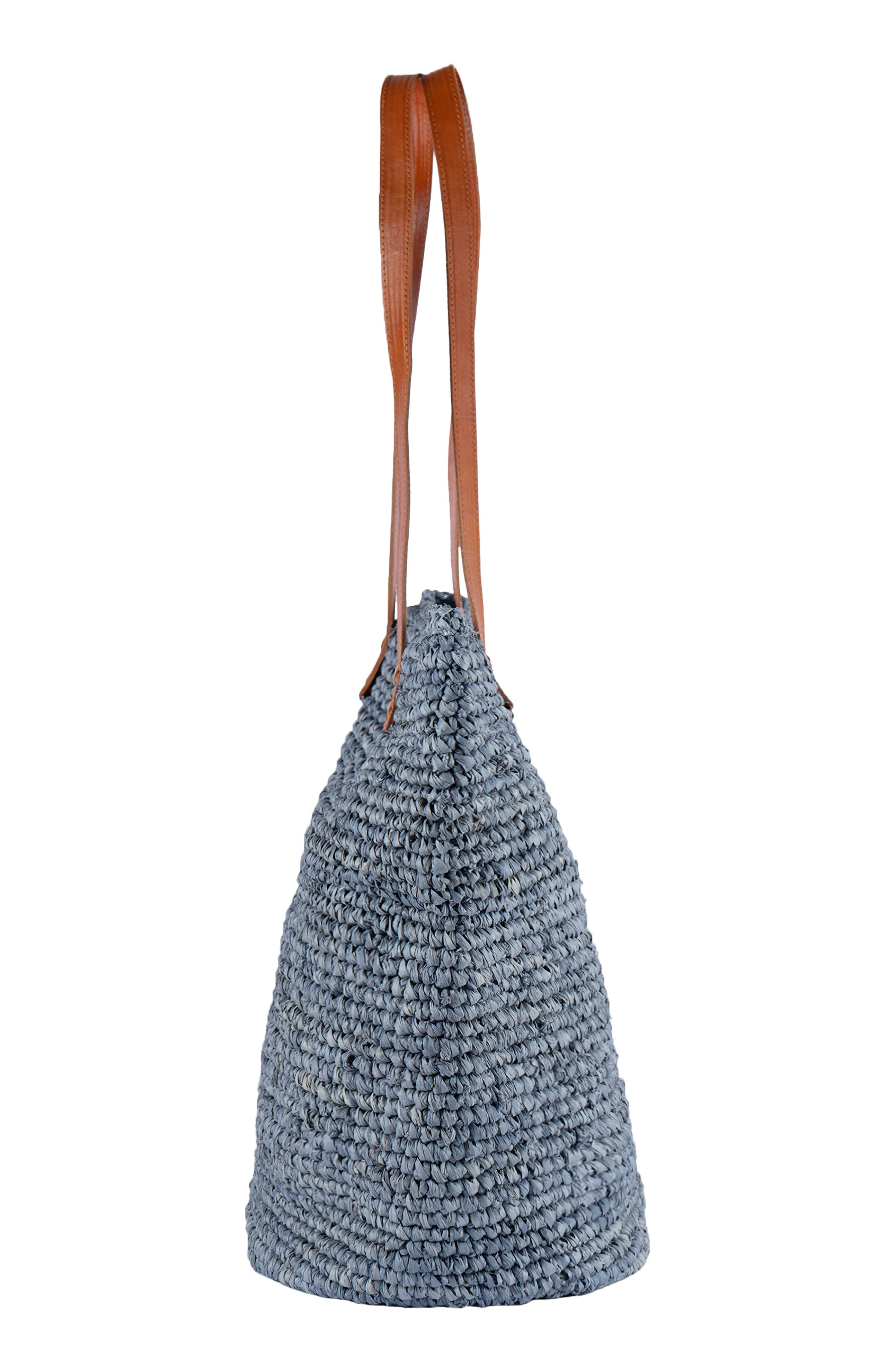 Hamptons Raffia Tote, Alternate, color, GREY
