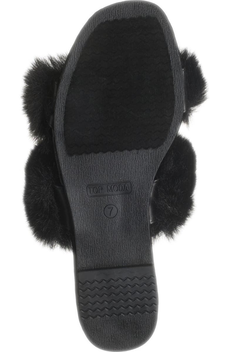 TOP MODA Salinas 22 Faux Fur Slide Sandal, Alternate, color,