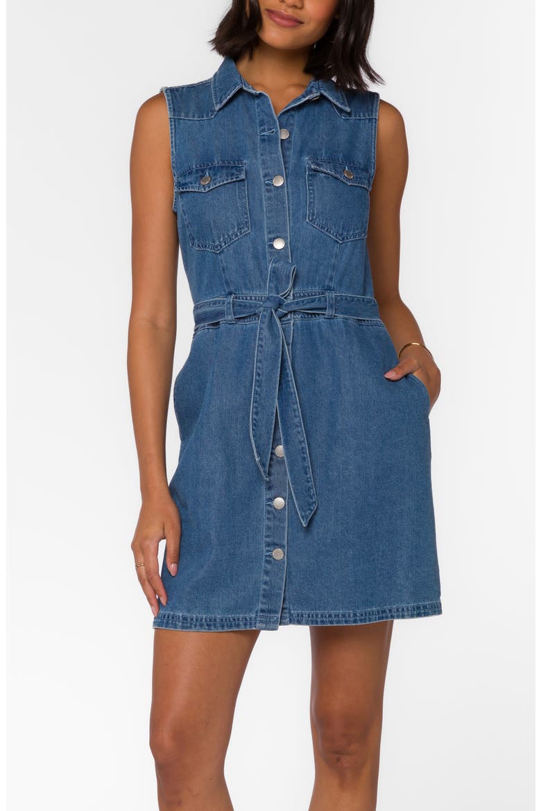 Sleeveless Shirtdress, Alternate, color, CLASSIC INDIGO