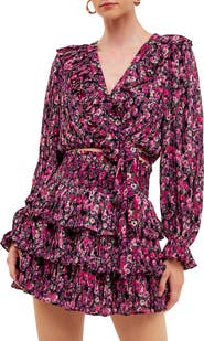 Endless Rose Floral Ruffle Wrap Crop Top