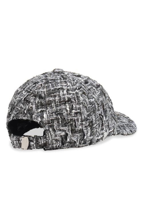 Dolce & Gabbana Dolce&gabbana Rachel Sequin Logo Tweed Baseball Cap In S8030 Fantasia Non Stampa