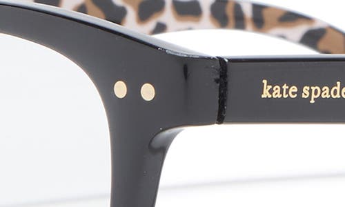 Kate Spade New York Rebecca 49mm Square Optical Glasses In Black