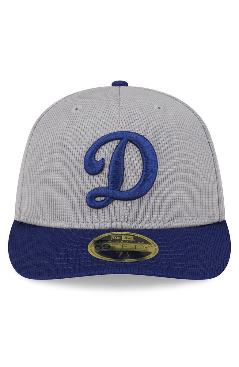 New Era Men's New Era  Gray Los Angeles Dodgers 2024 Batting Practice Low Profile 59FIFTY Fitted Hat, Alternate, color, 