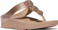 FitFlop Fino Beadie-button metallic toe-post sandals