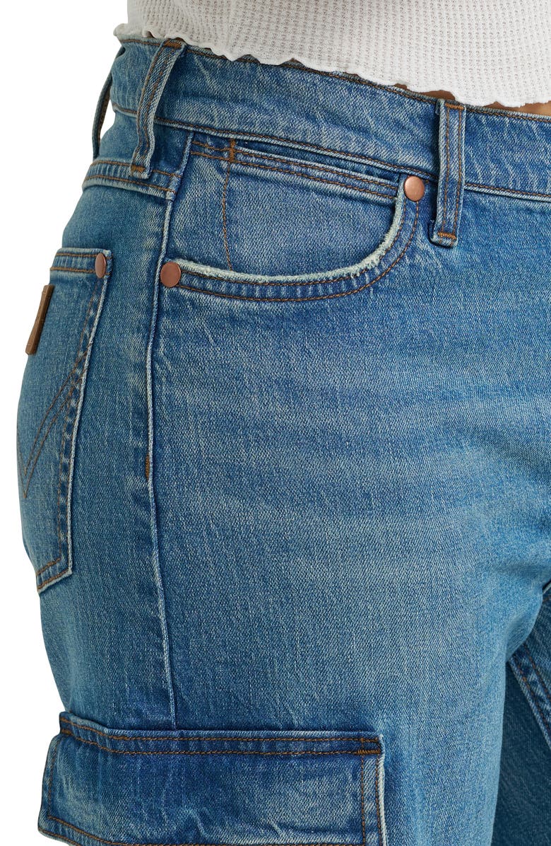 Wrangler Baggy Cargo Jeans, Alternate, color, Azurite