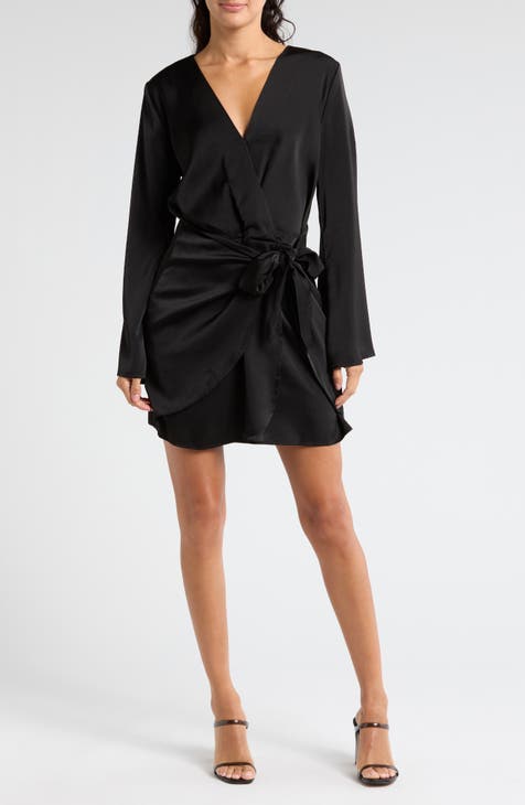 Long Sleeve Wrap Dress